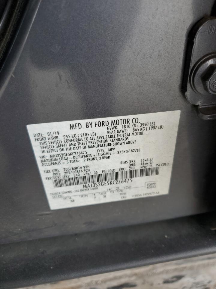 2019 Ford Ecosport Se VIN: MAJ3S2GE5KC276475 Lot: 57195885