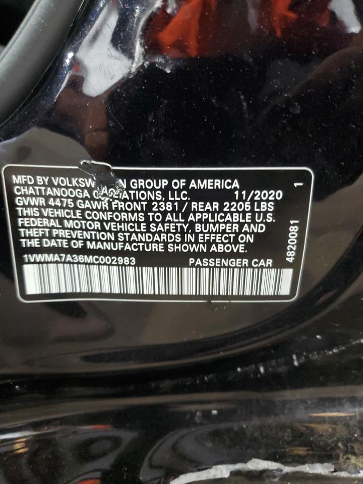 2021 Volkswagen Passat R-Line VIN: 1VWMA7A36MC002983 Lot: 55519535