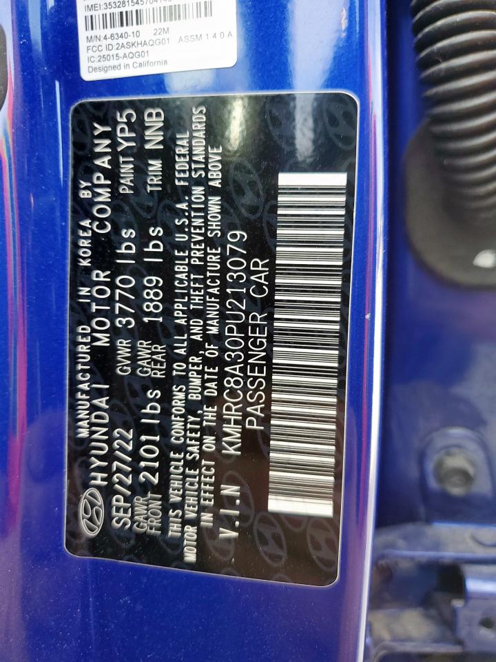 2023 Hyundai Venue Sel VIN: KMHRC8A30PU213079 Lot: 56934475