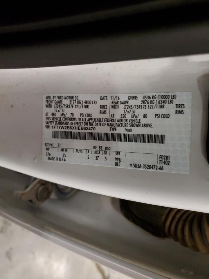 1FT7W2B6XHEB62470 FORD F250 2017