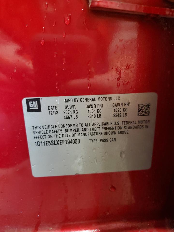 2014 Chevrolet Malibu 2Lt VIN: 1G11E5SLXEF194950 Lot: 57685455