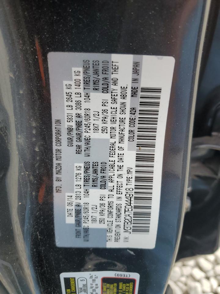 2014 Mazda Cx-9 Touring VIN: JM3TB2CA7E0444918 Lot: 57801165