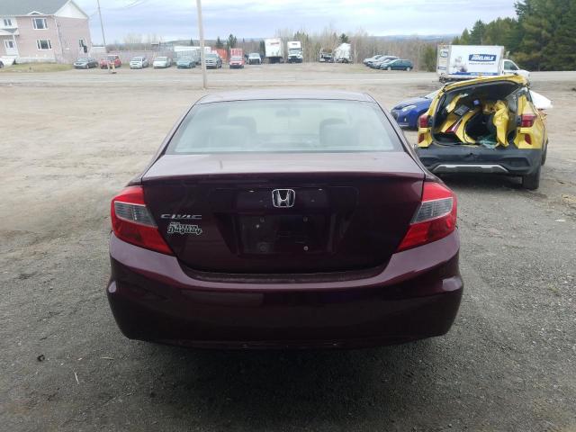 Sedans HONDA CIVIC 2012 Burgundy