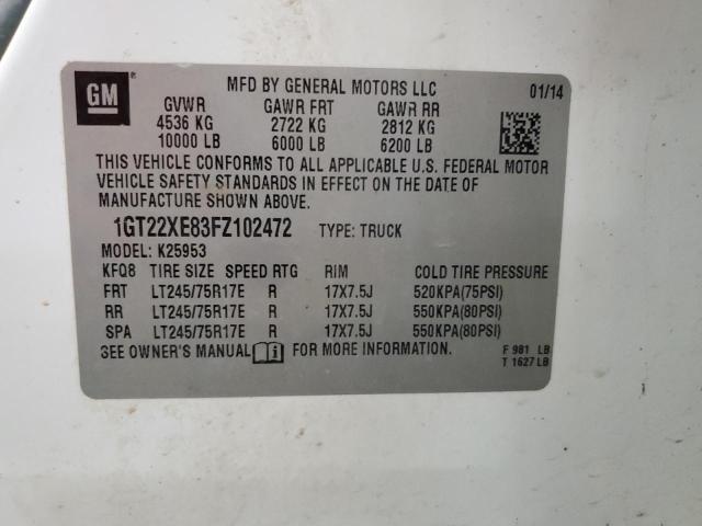 2015 GMC SIERRA K2500 HEAVY DUTY