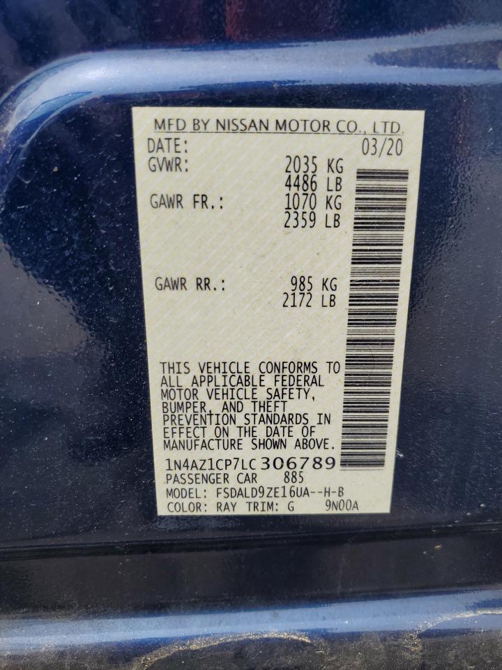 2020 Nissan Leaf Sv VIN: 1N4AZ1CP7LC306789 Lot: 57294585