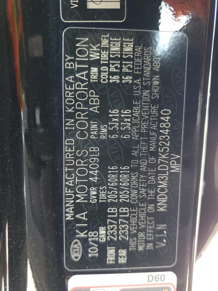 2019 Kia Niro Lx VIN: KNDCM3LD7K5234840 Lot: 57086135