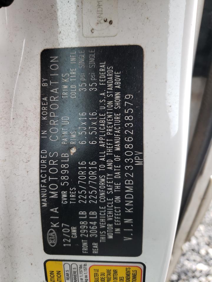 2008 Kia Sedona Ex VIN: KNDMB233086238579 Lot: 56651365