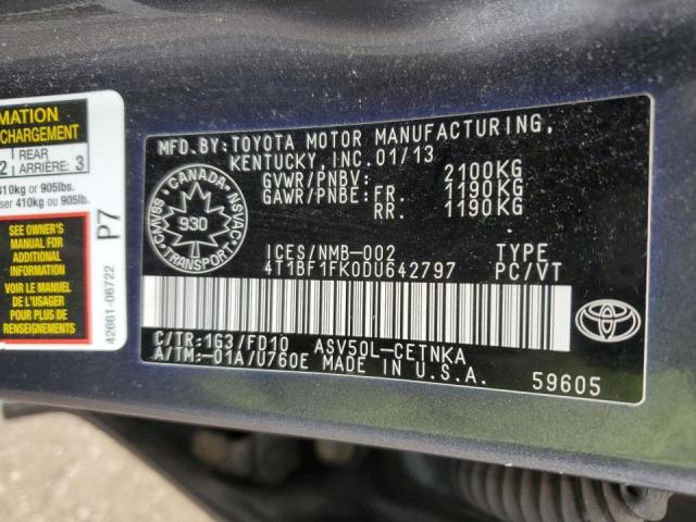 2013 TOYOTA CAMRY L