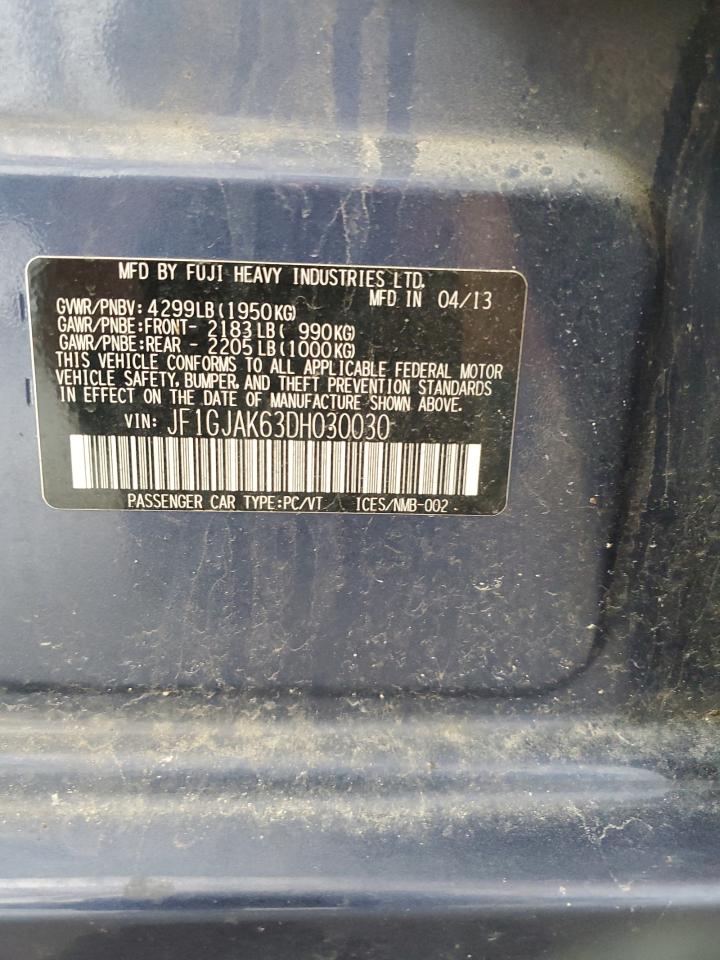 2013 Subaru Impreza Limited VIN: JF1GJAK63DH030030 Lot: 57055815
