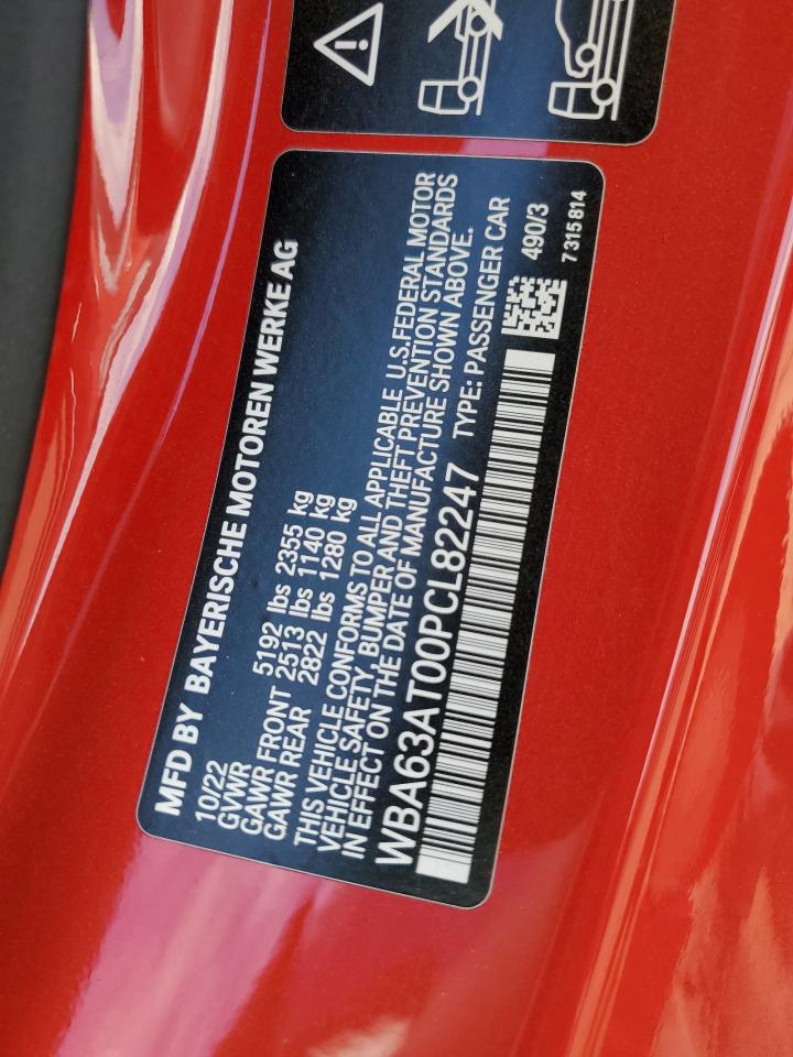 2023 BMW M440Xi VIN: WBA63AT00PCL82247 Lot: 56640365