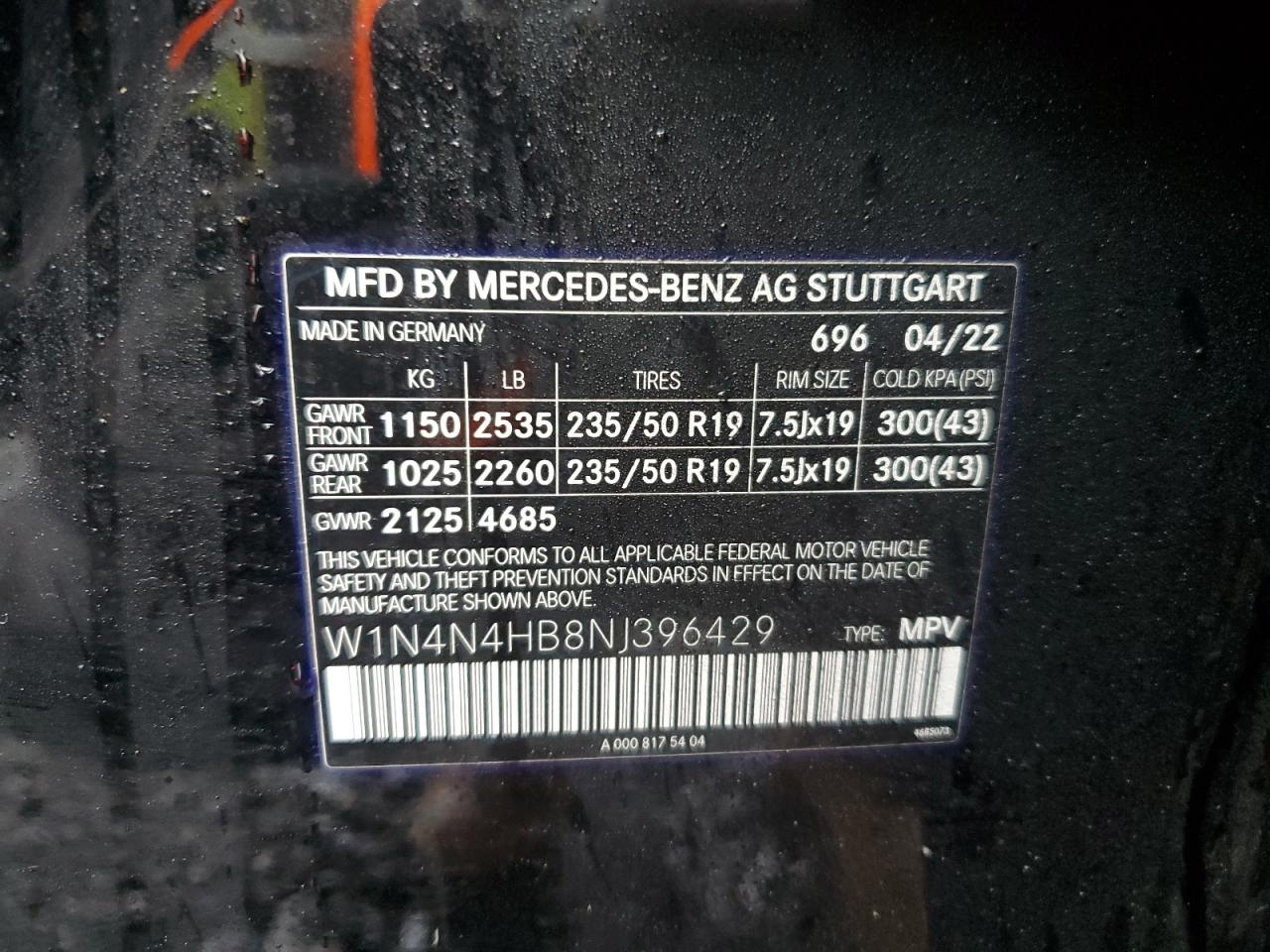 2022 Mercedes-Benz Gla 250 4Matic VIN: W1N4N4HB8NJ396429 Lot: 55967925