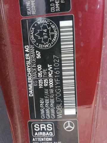 2000 MERCEDES-BENZ CLK 430
