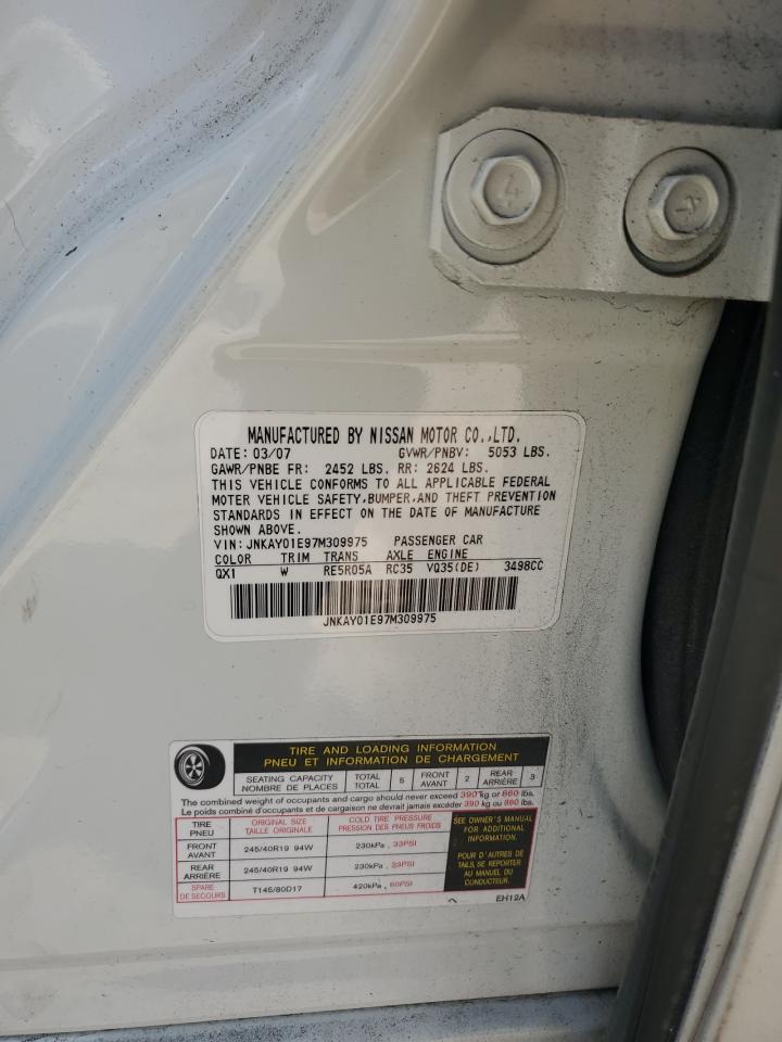 2007 Infiniti M35 Base VIN: JNKAY01E97M309975 Lot: 55287155