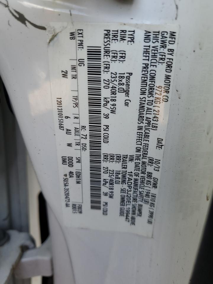 2014 Ford Focus Titanium VIN: 1FADP3J20EL199447 Lot: 54268465