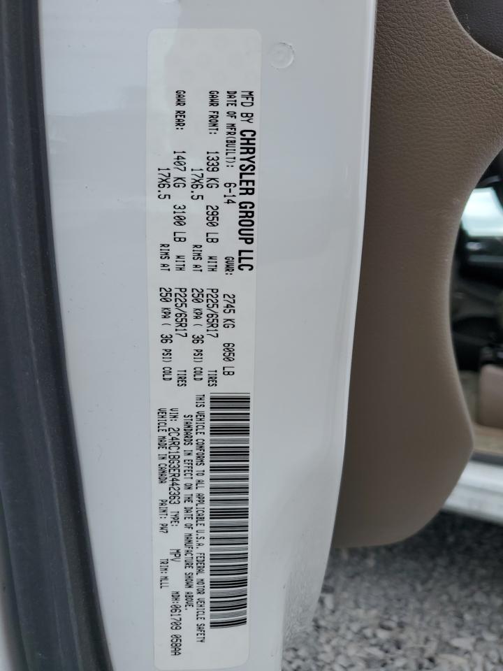 2014 Chrysler Town & Country Touring VIN: 2C4RC1BG3ER442363 Lot: 57180245