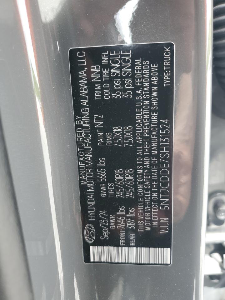 2025 Hyundai Santa Cruz Sel VIN: 5NTJCDDE7SH131524 Lot: 55199055