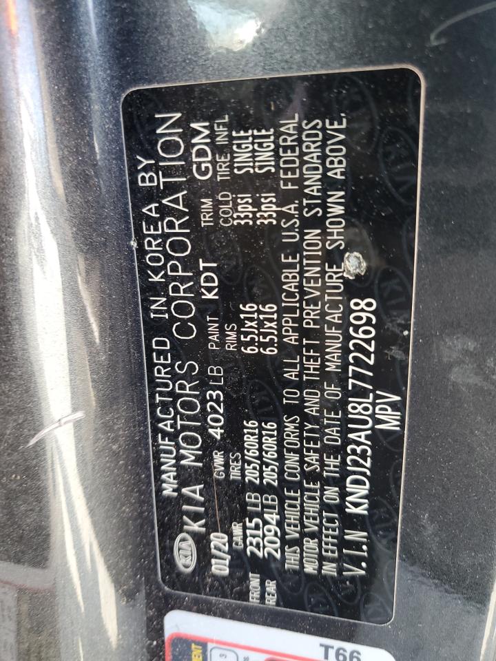 2020 Kia Soul Lx VIN: KNDJ23AU8L7722698 Lot: 56281355