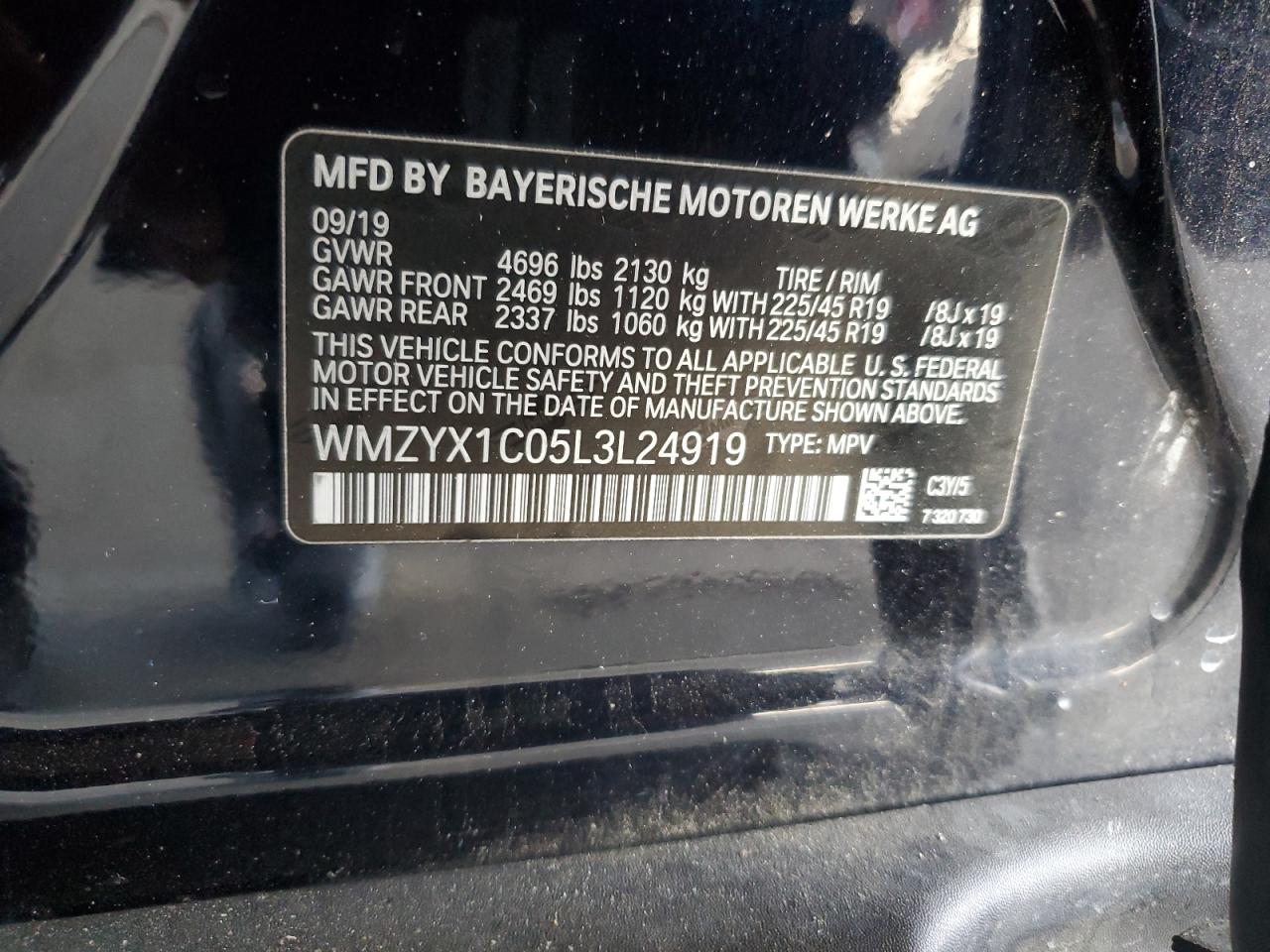 2020 Mini Cooper S Countryman All4 VIN: WMZYX1C05L3L24919 Lot: 56582445