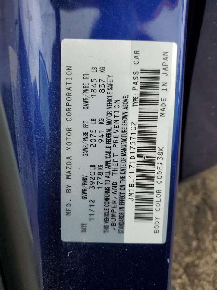 2013 Mazda 3 I VIN: JM1BL1L71D1757102 Lot: 57219595