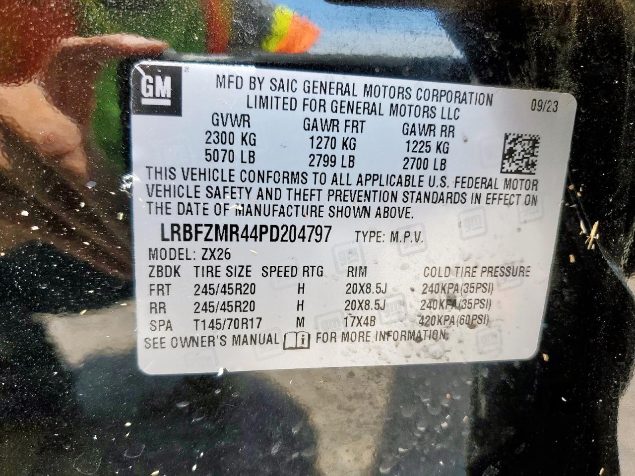 2023 Buick Envision Preferred VIN: LRBFZMR44PD204797 Lot: 56246465