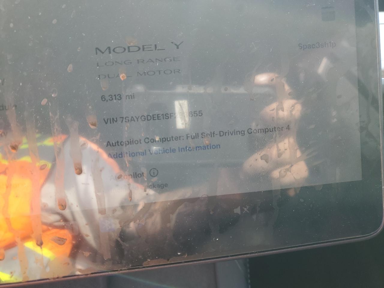 2025 Tesla Model Y VIN: 7SAYGDEE1SF283655 Lot: 57945935