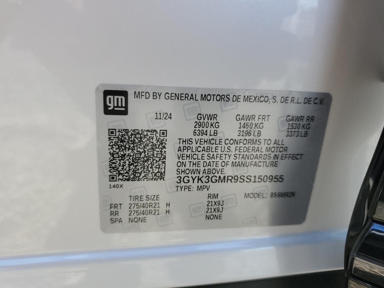 2025 Cadillac Optiq Sport VIN: 3GYK3GMR9SS150955 Lot: 57878115