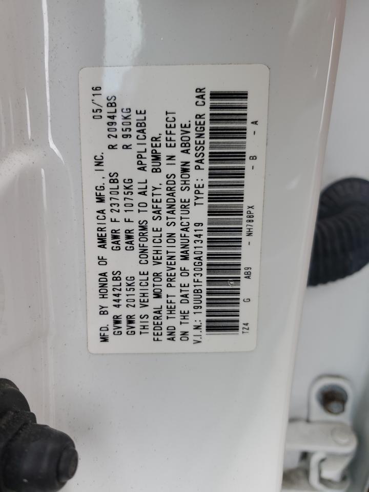 2016 Acura Tlx VIN: 19UUB1F30GA013419 Lot: 55956925