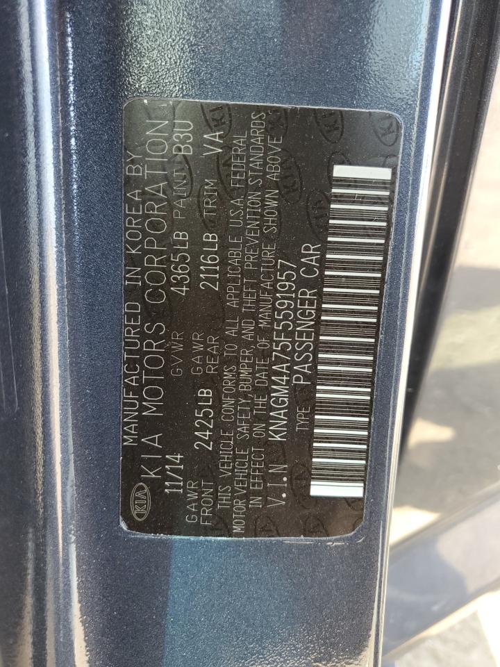 2015 Kia Optima Lx VIN: KNAGM4A75F5591957 Lot: 56944485