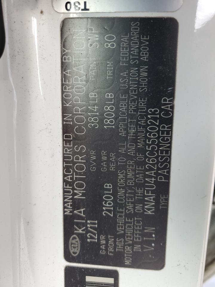 2012 Kia Forte Ex VIN: KNAFU4A26C5560213 Lot: 57459775