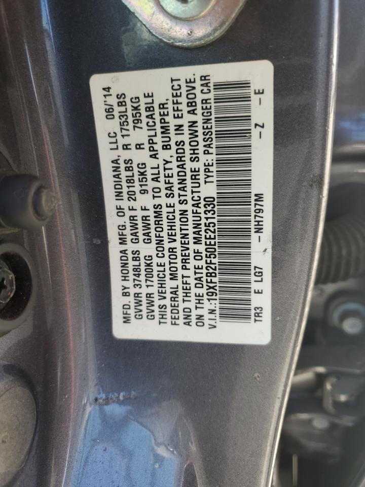 2014 Honda Civic Lx VIN: 19XFB2F50EE251330 Lot: 56178665