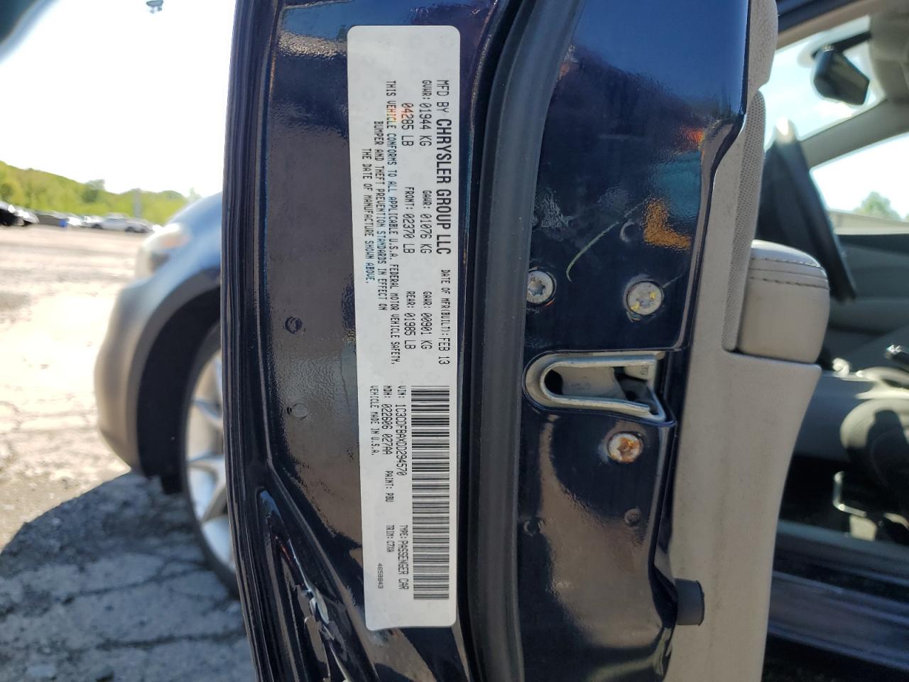 2013 Dodge Dart Sxt VIN: 1C3CDFBAXDD294570 Lot: 56480935