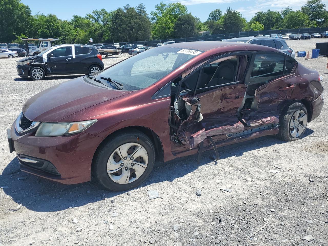 2013 Honda Civic Lx   zu verkaufen in Madisonville, TN - Side