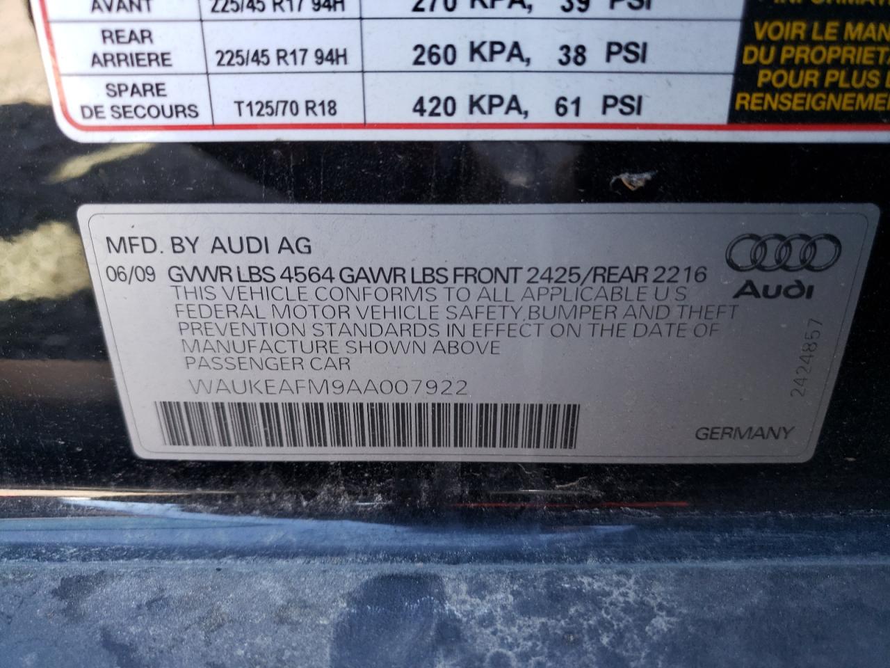 2010 Audi A3 Premium Plus VIN: WAUKEAFM9AA007922 Lot: 57359855
