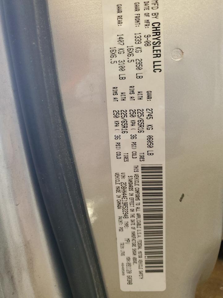 2009 Dodge Grand Caravan Se VIN: 2D8HN44E19R522948 Lot: 58969045