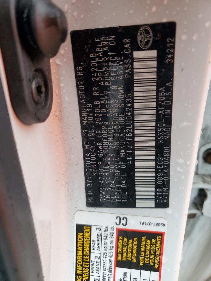 2020 Toyota Avalon Xse VIN: 4T1FZ1FB2LU042435 Lot: 57346845