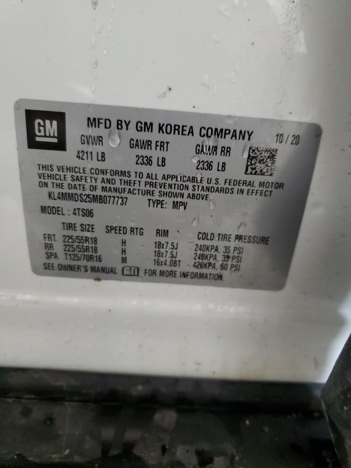 2021 Buick Encore Gx Select VIN: KL4MMDS25MB077737 Lot: 58119205