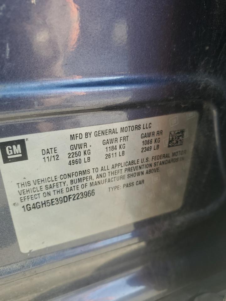 2013 Buick Lacrosse Premium VIN: 1G4GH5E39DF223966 Lot: 56964915