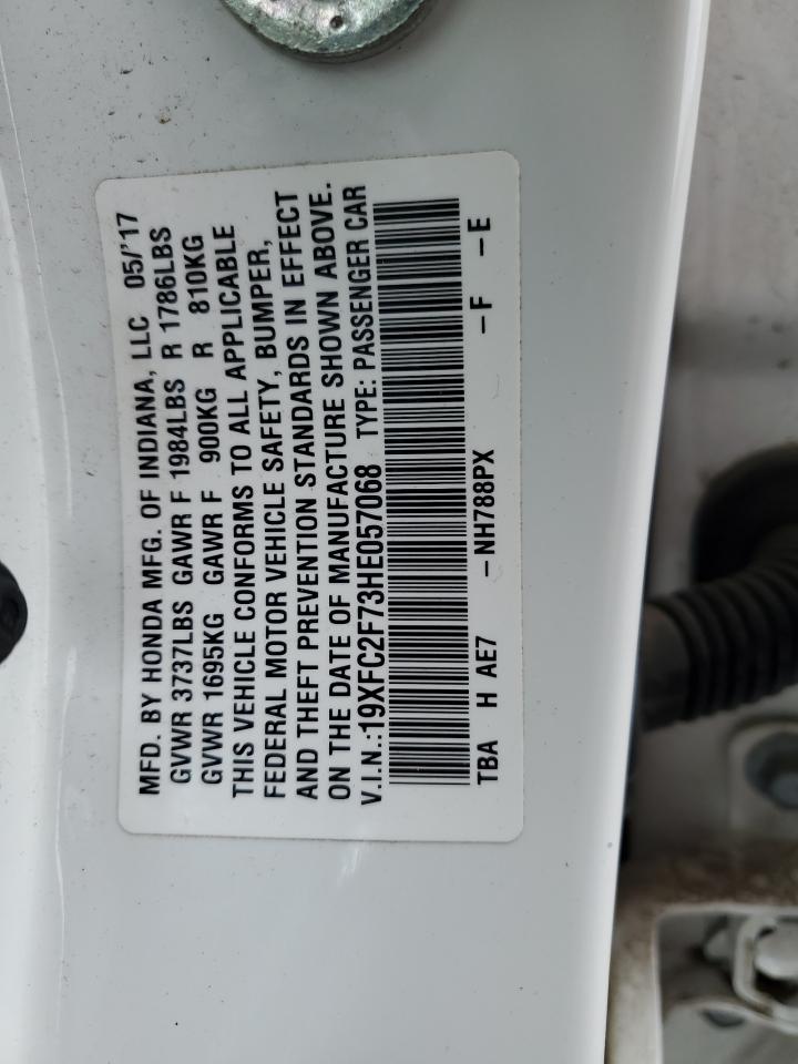 19XFC2F73HE057068 HONDA CIVIC 2017