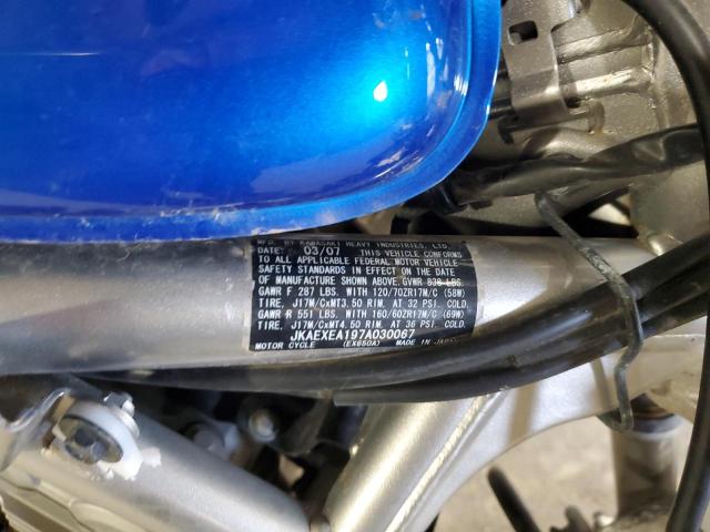 2007 KAWASAKI EX650 A  