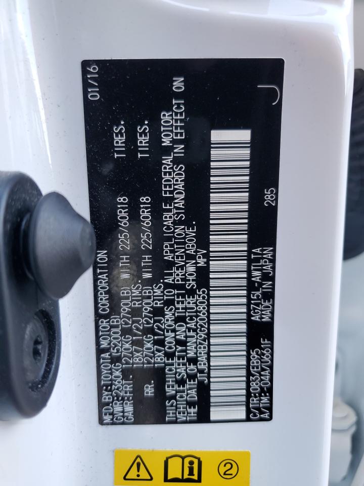 2016 Lexus Nx 200T Base VIN: JTJBARBZ9G2068055 Lot: 56783345