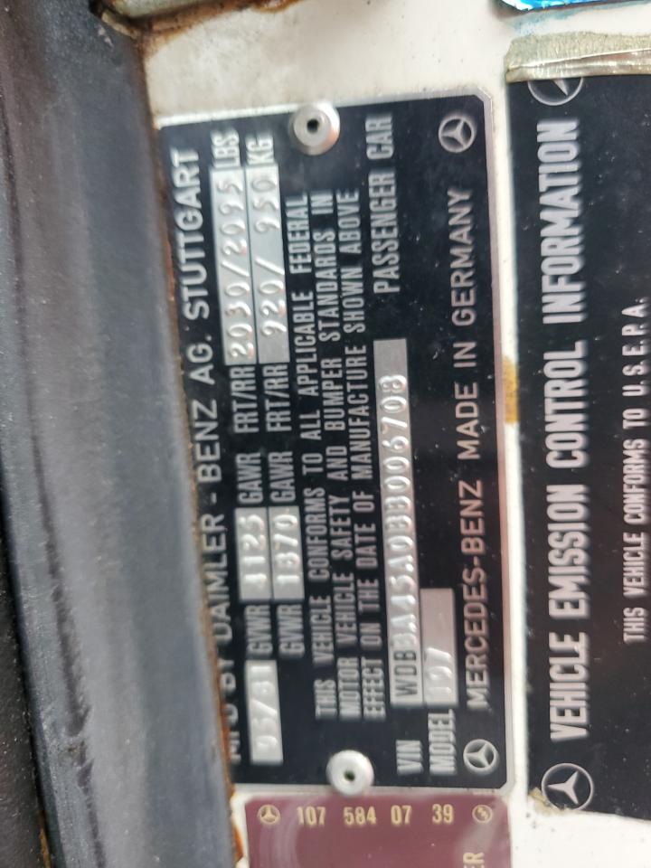 1981 Mercedes-Benz 380 Sl VIN: WDBBA45A0BB006708 Lot: 58204955