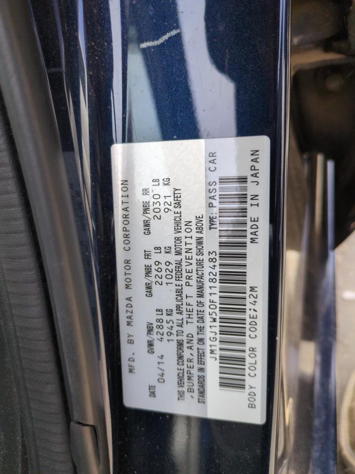 2015 Mazda 6 Grand Touring VIN: JM1GJ1W50F1182483 Lot: 56123005