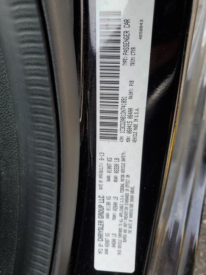 2013 Dodge Avenger Se VIN: 1C3CDZAB1DN741891 Lot: 56050935