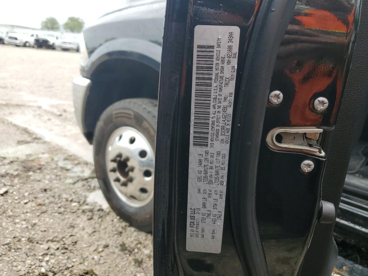 2018 Ram 3500 Laramie VIN: 3C63RRJL4JG214591 Lot: 54822295