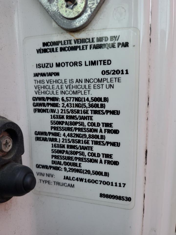 2012 Isuzu Npr Hd VIN: JALC4W160C7001117 Lot: 54361075