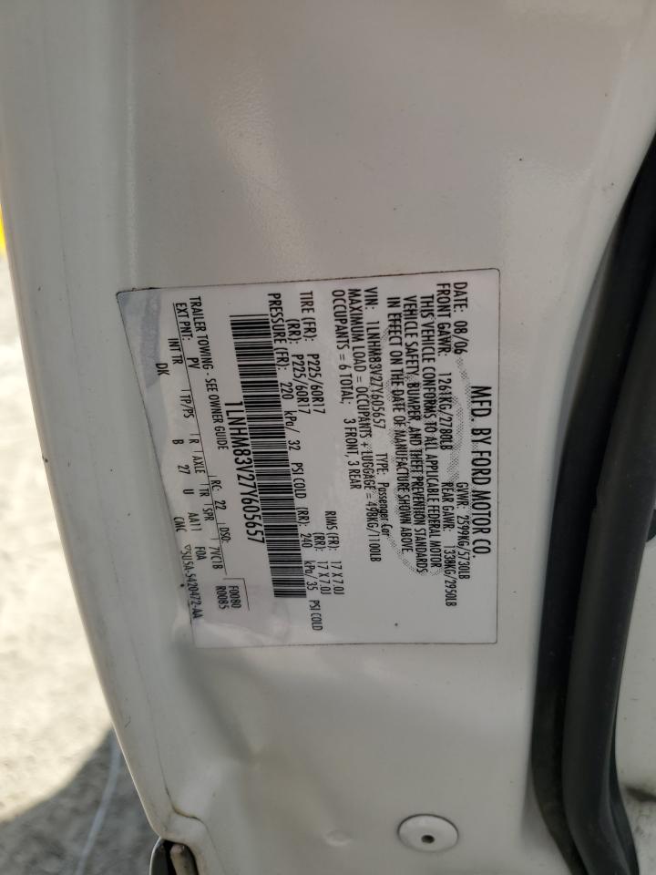 2007 Lincoln Town Car Designer VIN: 1LNHM83V27Y605657 Lot: 56682015