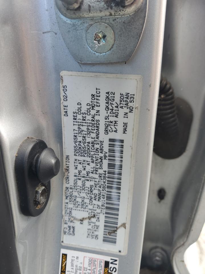2005 Toyota 4Runner Sr5 VIN: JTEBU14R158043844 Lot: 56967865