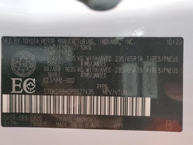 2023 TOYOTA HIGHLANDER L