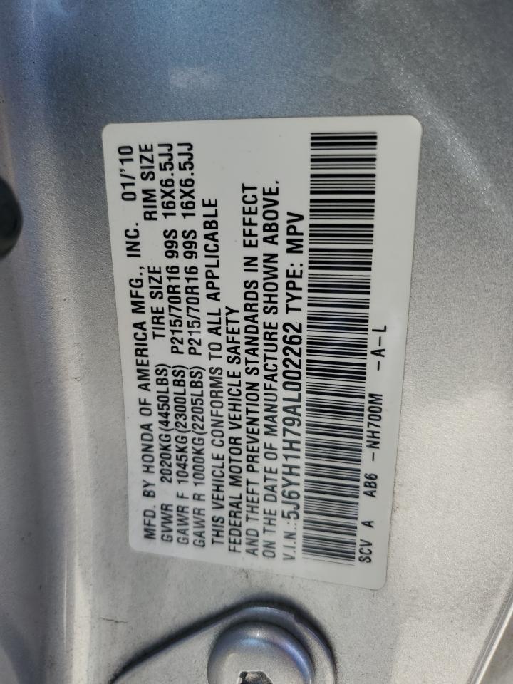 2010 Honda Element Ex VIN: 5J6YH1H79AL002262 Lot: 56522605