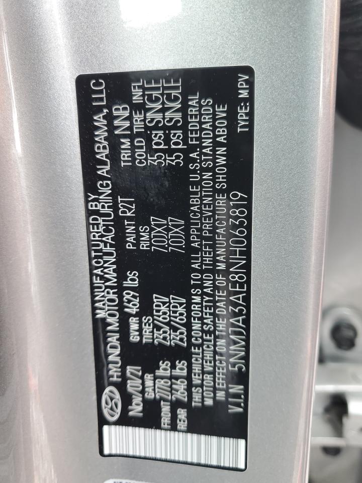 2022 Hyundai Tucson Se VIN: 5NMJA3AE8NH063819 Lot: 56153605